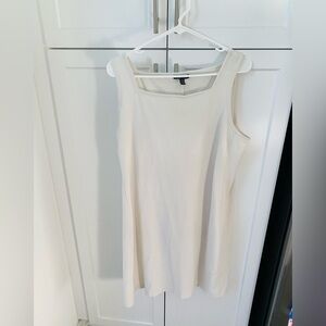 Eileen fisher white ivory large tank top dress EUC women’s summer